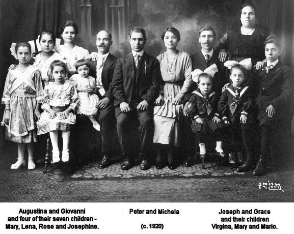 Quagliata family group photo taken in St. Louis, c. 1920.