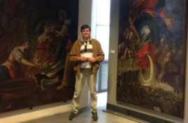 Vittorio at Messina Regional Museum with GBQ paintings.