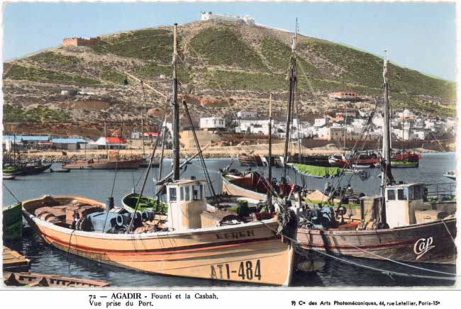 The harbor at Agadir, Morocco  c.1955